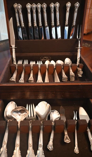 CHANTILLY Sterling Silver by Gorham - 10 Place Settings - Old Mark - 78 Pieces