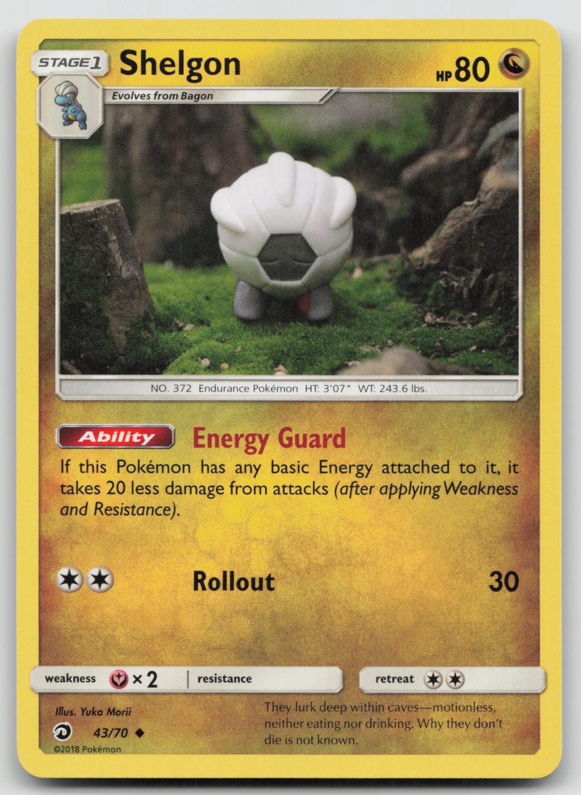 Shelgon 43/70 Dragon Majesty Pokemon NM Uncommon