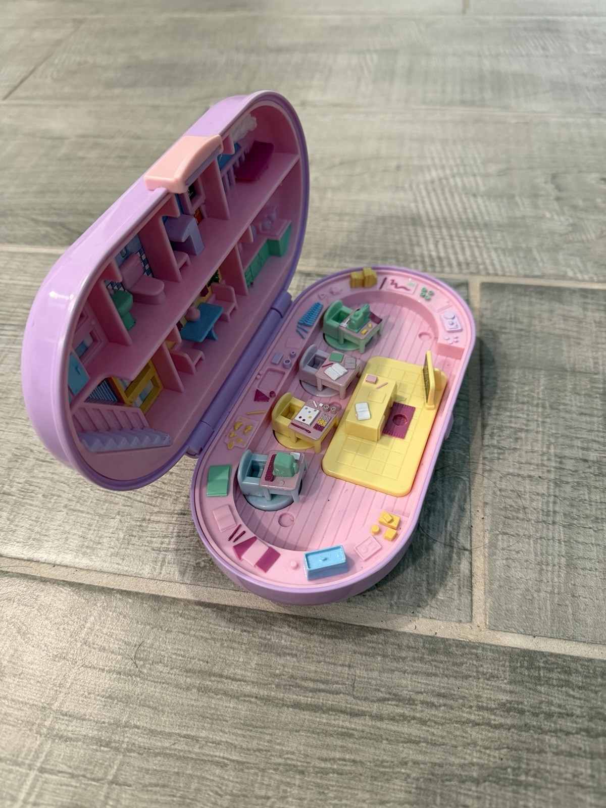 Vintage  1992 Purple Polly's Stampin' School by Bluebird Toys 90’s Polly pocket