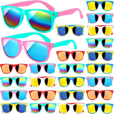 Kids Sunglasses Bulk Party Favors, 24 Pack, Neon Sunglasses for Boys and Girls