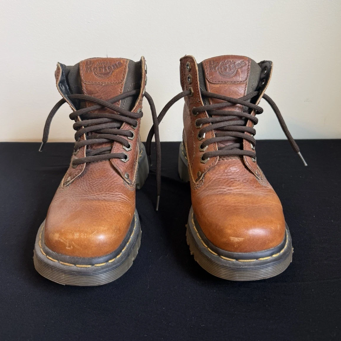 Dr Martens Industrial Leah Men Size 15 Brown Steel Toe Fold Over Combat Boot Dr. Martens Workwear Brown Boots for Men | eBay main image 4