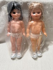 2 Vtg. 1990 s Fibre Craft Angel Little Girl 13 Craft Dolls-NOS