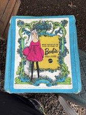 Vintage 1968 Mattell The World Of Barbie Case And Doll And Clothes