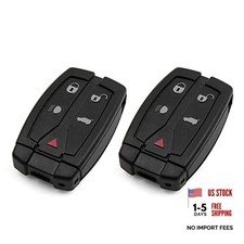 2pcs 5 Buttons Uncut Insert Key Fob Keyless Entry Remote Control Key Case