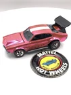 Hot Wheels Redline Mighty Maverick 1969 Hot Pink Made In U.S.A. W/Button