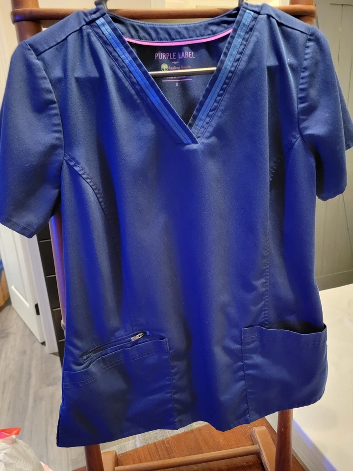 Lot Of 4 Scrub Tops, Greys Anatomy, Purple Label, Motion Size Small - Image 4 of 4