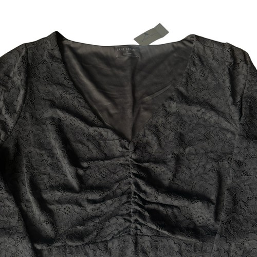Lane Bryant Blouse Womens Size 20 Black Lace Evening Quiet Luxury Vamp NWT - Picture 2 of 6
