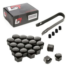20x Radschraube Abdeckkappen Sechskant Kappen Set 17 mm schwarz für CHEVROLET