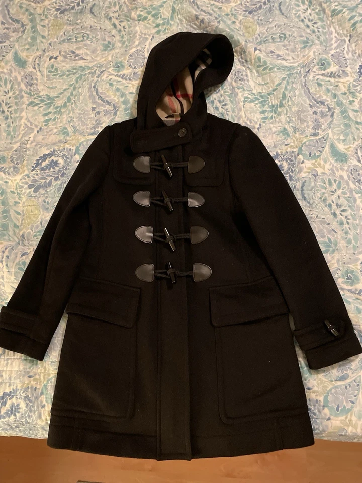 Burberry Brit Women’s Wool Hooded Black Coat. - Image 2 of 4