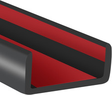 Rubber Edge Trim, 2" Self-Adhesive Flexible U Channel Edge Protecter for Plywood