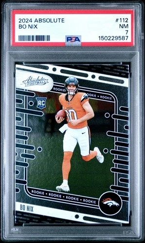 2024 PANINI ABSOLUTE #112 BO NIX ROOKIE RC PSA 7