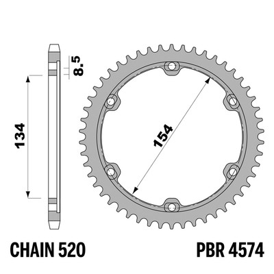 Ducati Super Sport 950 2022-2023 Krone PBR Step 520 43 Zähne Ergal Hart