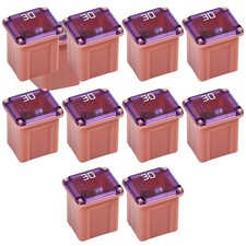 10 PCS 30A Car Fuse Standard Box Shaped For Pickup Trucks Cars SUVs Auto