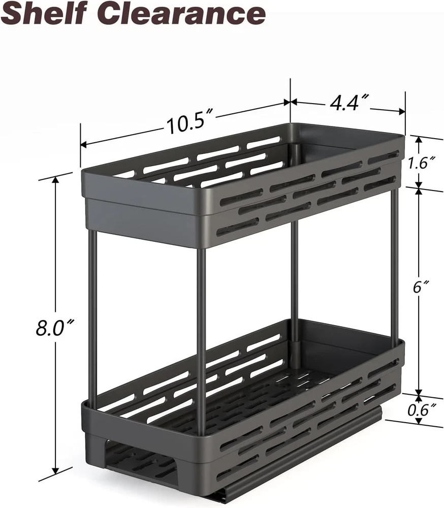 3 Packs Pull Out Spice Rack Organizer for Cabinet, Slide Out Spice Racks Organiz