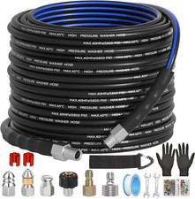 Sewer Jetter Kit for Pressure Washer 100Ft ,1/4" NPT Drain Cleaner Hose 5800PSI