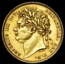 NICE KING GEORGE THE IIII 1821 GOLD SOVEREIGN...