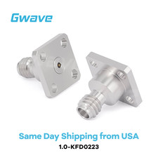 1.0mm Female End Launch Connector 4 Hole Flange Spacing 6.35mm 0.23mm Pin110g 1.0mm Female End Launch Connector 4 Hole Flange Spacing 6.35mm 0.23mm Pin110g