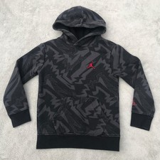 Jordan Kids Hoodie Sweater Small 4-5 Years Black Geometric Jumpman Signature