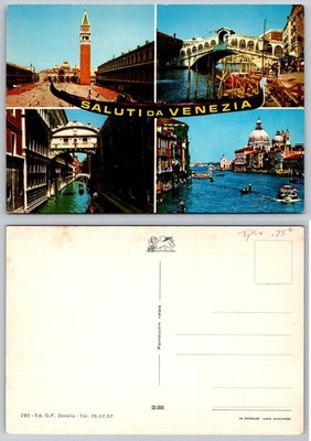 Vintage Venice Postcard - St. Mark's, Rialto Bridge, Bridge of Sighs