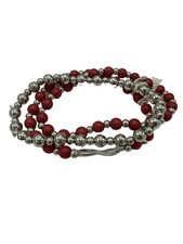 Paparazzi Immeasurably Infinite Pink  Silver Stretch Bracelet Set Jewelry