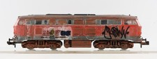 (mb5101) Spur N: Standmodell Baureihe 218 patiniert + Graffiti - gebr. in EVP