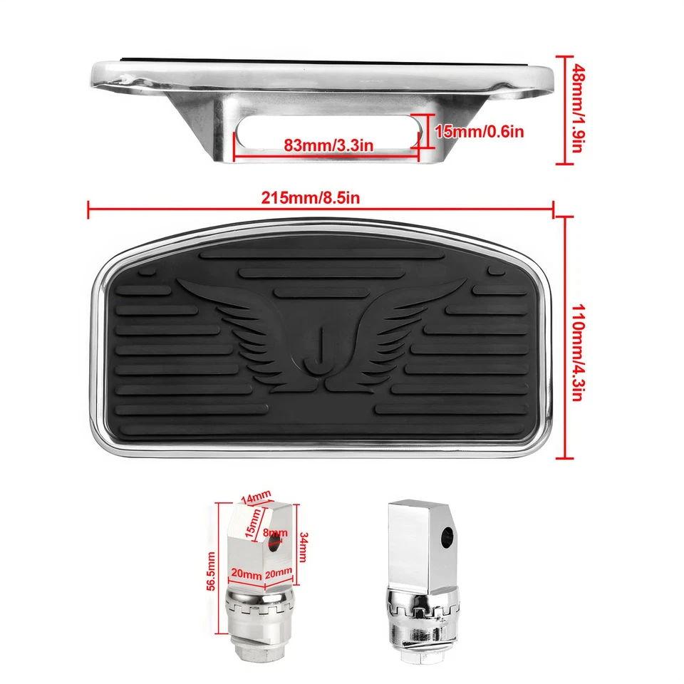 Rear Footboards Floorboards For Yamaha V Star Dragstar 650 400 Classic 1998-UP Foto 2 de 4