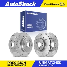 Front Rear Drilled Slotted Brake Rotors Set for Honda Pilot Acura MDX ZDX