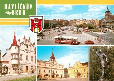 Havlickuv Brod Nemecky Brod Namesti Cs armady Havlickuv dum Stara radnice a budo