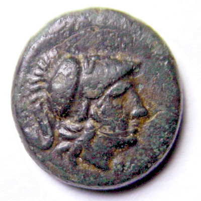 ILLIUM, Troy Mint AE 10, HEAD OF ATHENA, ATHENA LEFT W/SPEAR, ANCHOR LF 281-261