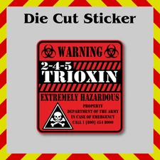 Red Trioxin Label - TROTLD Zombie - Waterproof Sticker Decal for Laptops