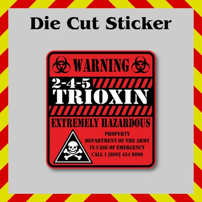JEK SERVICES COMPANY Red Trioxin Label - TROTLD Zombie - Waterproof Sticker Decal for Laptops