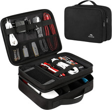 Electronics Organizer Travel Case, Water Resistant Cable Organizer Bag for Trave