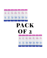 Smart Essentials 7-Day Pill Organizer   AM/PM Weekly Medication Case- 2 PACK