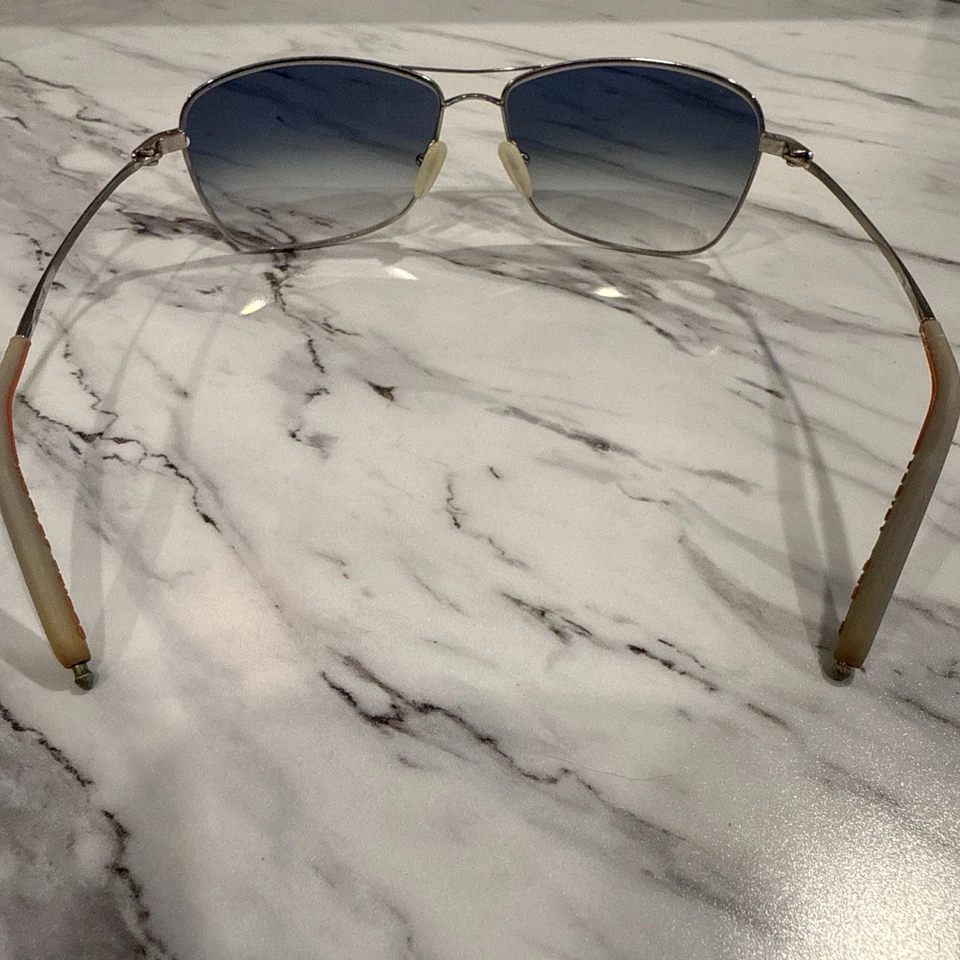 Очки солнцезащитные мужские Mosley Tribes Aviatrix синие линзы и серебристая оправа ЧИТАЙТЕ - Изображение 4 из 4