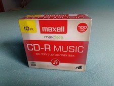 Maxell MaxData CD-R Music 10 Pk Audio Recordable Compact Discs 80 Min 32X 700mb