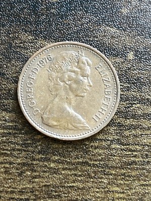 1976 Great Britain UK One 1 New Penny XF Extremely Fine Actual Coin TC4870*