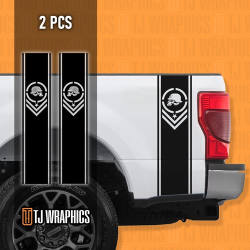 2 Pcs Metal Mulisha Truck Bed Side Stripe Decal Fits Ram Ford F150 Toyota Chevy. - Afbeelding 1 van 6