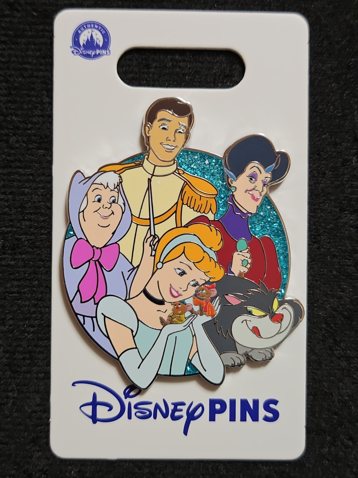 Cinderella Cast Lucifer, Jaq, Gus, Lady Tremaine & Prince Charming Disney Pin