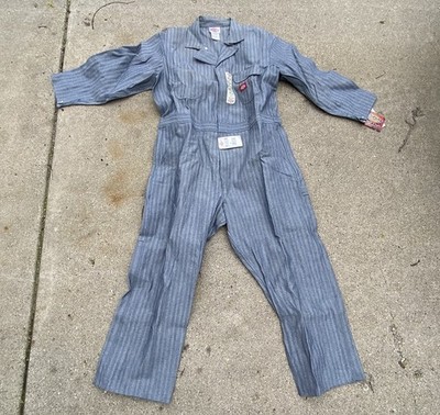 Dickies Men's Workwear Jumpsuit Short Sleeve Coverall Size 48 S Herringbone  