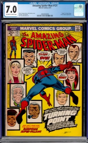 Amazing Spider-Man #121 Marvel Comics 1973 Death Of Gwen Stacy CGC 7.0