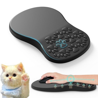ailifeer Black Ergonomic Mouse Pad with Wrist 12.2L x 8.1W inches, BLACK-1