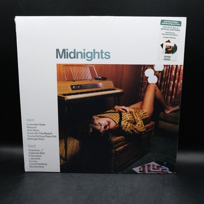NEW Taylor Swift Signed Midnights Jade Green Marbled Vinyl Autograph Insert