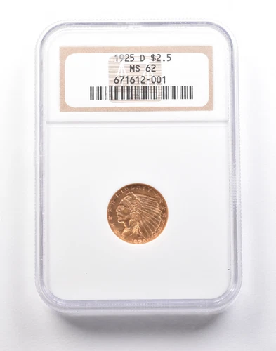 1925-D $2.50 Indian Head Gold Quarter Eagle MS62 NGC *5239