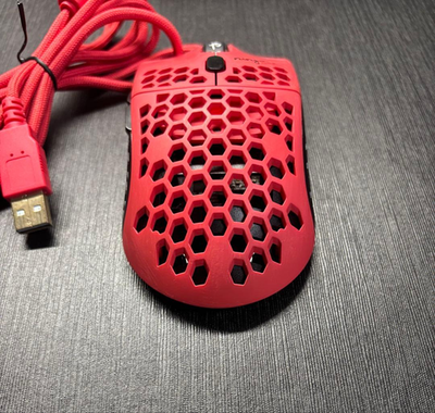希少美品 Finalmouse ファイナルマウス Ninja Air58 レッド FinalMouse Air58 Ninja Cherry Blossom Red Gaming Mouse Lightweight