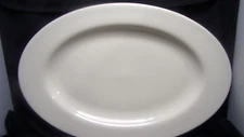 Vintage Homer Laughlin Restaurant China  15" X10.5" OFF WHITE Oval Platter~ USA