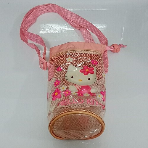 2000 Hello Kitty Bolso de Hombro Bebé De Colección Rosa Sanrio Red Floral Japón - Imagen 3 de 5
