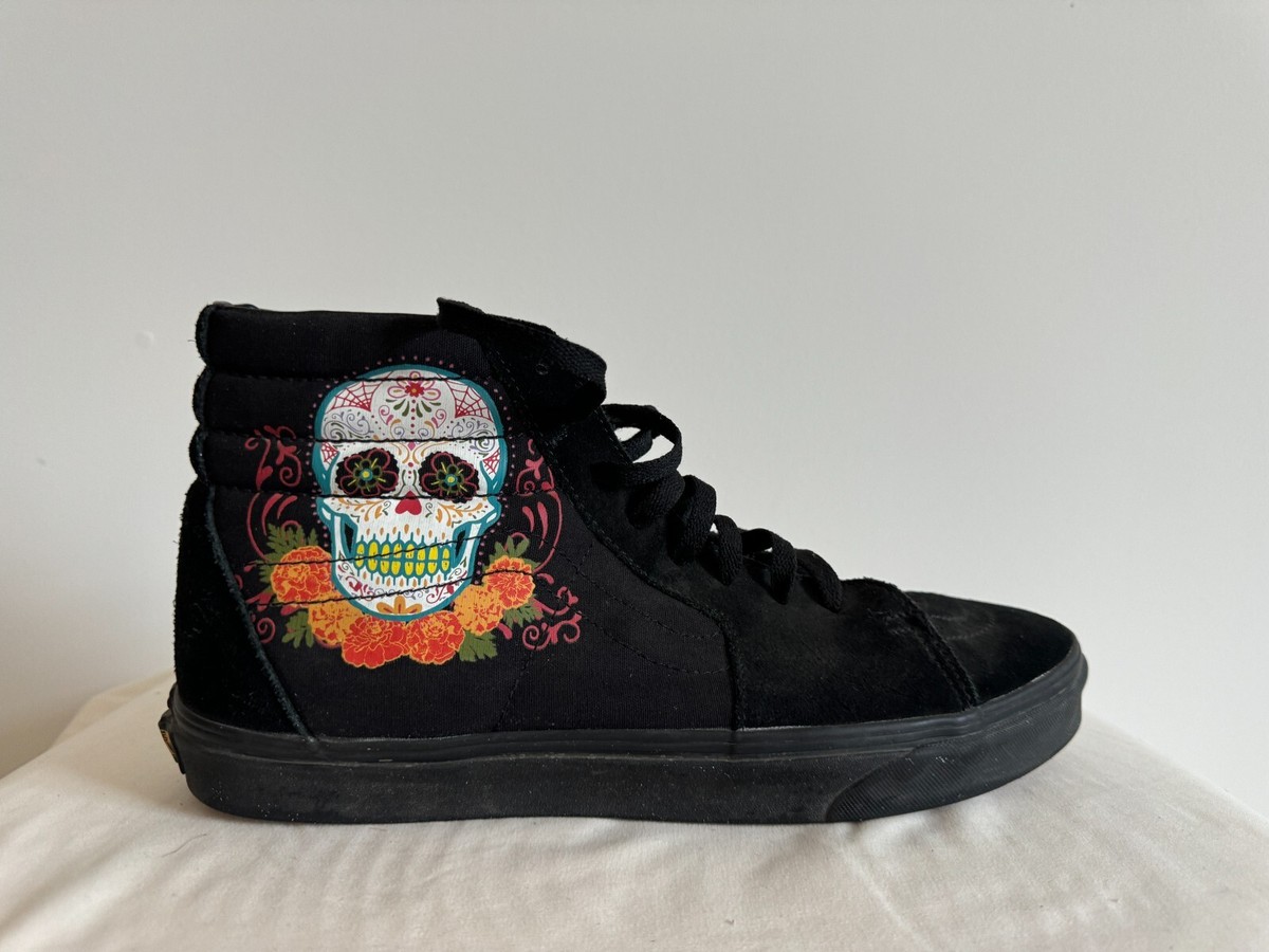 VANS Men's Sk8-Hi Dia De Los Muertos Calavera Day of the Dead