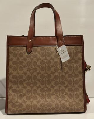 🐼🐼 Coach C0776 🐼🐼 Field Tote 22 Signature Canvas Horse