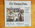 Tom Brady Tampa Buccaneers Wins Super Bowl LV Boston Globe Newspaper  2-8-2021