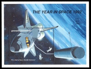 Grenada Grenadines 1992 #1497-98 S/Sheets MNH Zeppelin/Space Shuttle Endeavour
